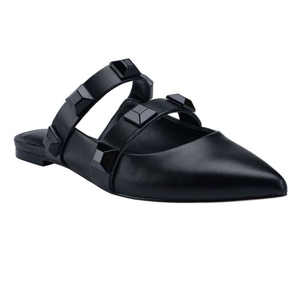 Marc Fisher Sharla Studded Strappy Mule Black B22B - Picture 1 of 9